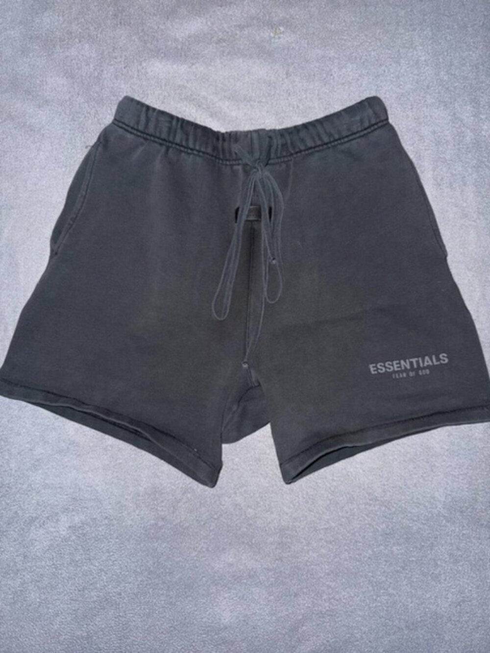 Fear Of God Essentials Stretch Limo Shorts Black Drawstring Size Medium